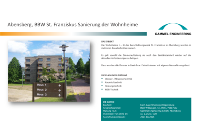 Abensberg Berufsbildungswerk Sanierung Wohnheime