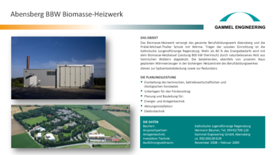 Abensberg Berufsbildungswerk Biomasse-Heizwerk