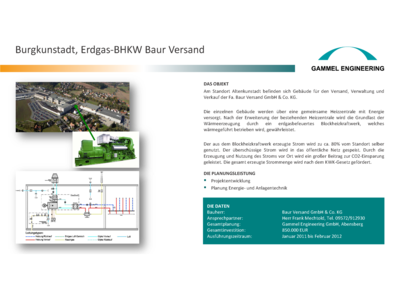 Burgkunstadt Erdgas-BHKW Baur Versand