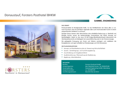 Donaustauf BHKW im Forster's Posthotel