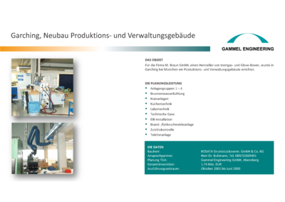 Garching Neubau Produktion und Verwaltung M. Braun GmbH