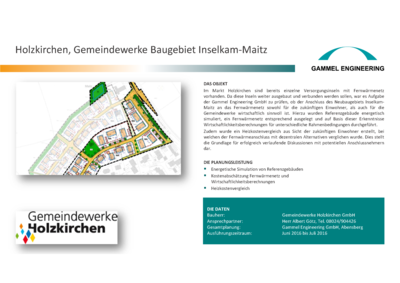 Holzkirchen Gemeindewerke Konzept Erschließung Neubaugebiet Inselkam-Maitz