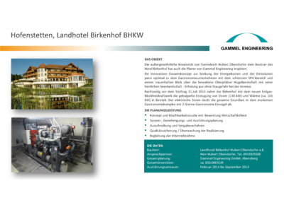 Hofenstetten BHKW Landhotel Birkenhof