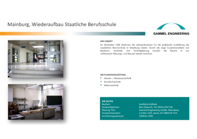 Mainburg Wiederaufbau Berufsschule