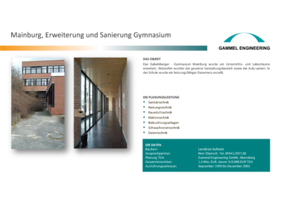Mainburg Erweiterungsbau und Sanierung Gymnasium
