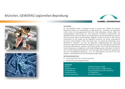 München GEWOFAG Legionellen Beprobung