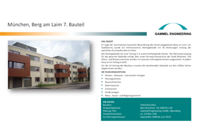 München Neubau Wohnanlage GWG 7. Bauteil