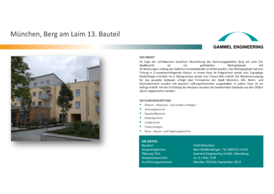 München Neubau Wohnanlage GWG 13. Bauteil