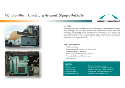 München-Riem Umrüstung Heizwerk Olympia Reithalle