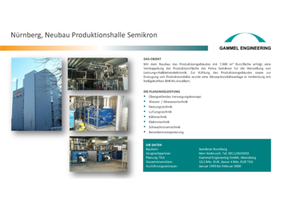 Nürnberg Neubau Produktionshalle Firma Semikron