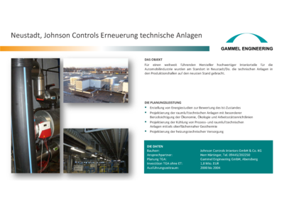 Neustadt a. d. Donau Erneuerung technische Anlage Johson Controls