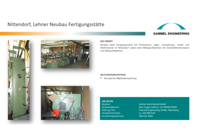 Nittendorf Neubau Fertigung Firma Lehner