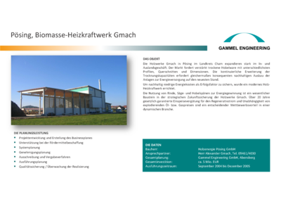 Pösing Biomasse-HKW Sägewerk Gmach