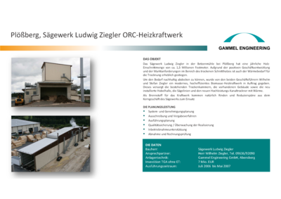 Plößberg Biomasse-HKW Sägewerk Ziegler