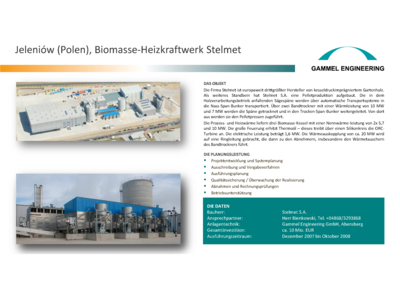 Polen - Jeleniow Biomasse-HKW Stelmet
