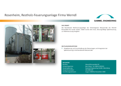 Rosenheim Restholz-Feuerungsanlage Firma Werndl
