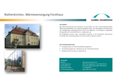 Rothenkirchen Wärmeversorgung Forsthaus