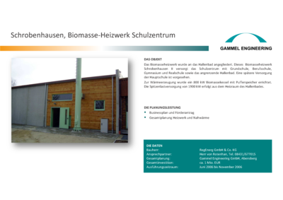 Schrobenhaue Biomasse-Heizwerk Schulzentrum