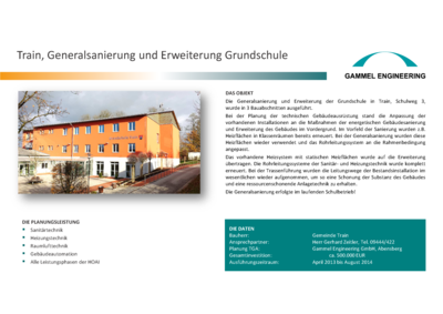 Train Generalsanierung und Erweiterung Grundschule