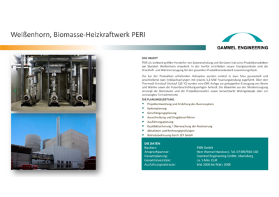 Weißenhorn Biomasse-HKW Peri GmbH