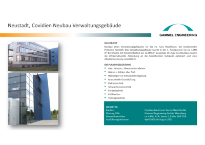 Neustadt a. d. Donau Neubau Verwaltungsgebäude Covidien Deutschland